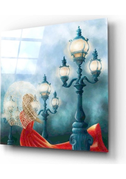 Teknoo- Sokak Lambası Cam Tablo