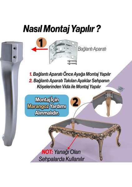 Nehir Plastik Sehpa Ayağı 40 cm Gümüş Renk Orta Ayak Zigon Sehpa Mobilya Masa Ayakları 1 Adet Gri indirimleri