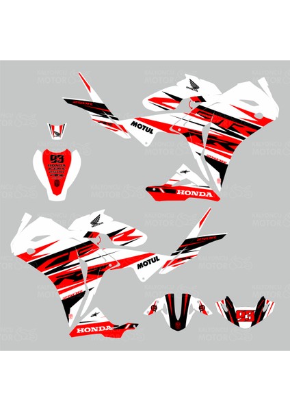 Honda CBR 250 R Eski Kasa RR Lines Design Sticker Set Beyaz-Kırmızı-Siyah fiyatları