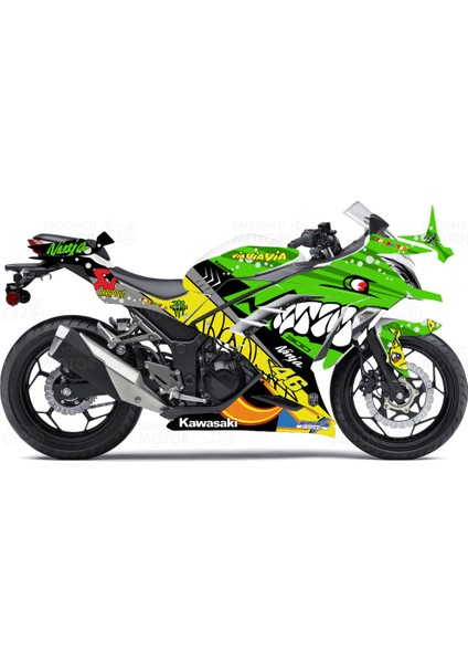 Kawasaki Ninja 300 Rossi Shark Design Yeşil