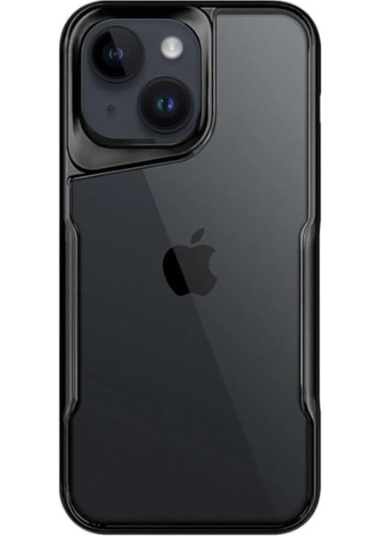 Öz Trend Store iPhone 15 (6.1) ile Uyumlu Boyi Silikon Kılıf Yükseltilmiş Lens Çerçeveli Silikon Kılıf (Siyah)