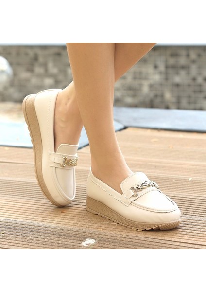 Leyd Beyaz Cilt Babet Ayakkabı fırsatları