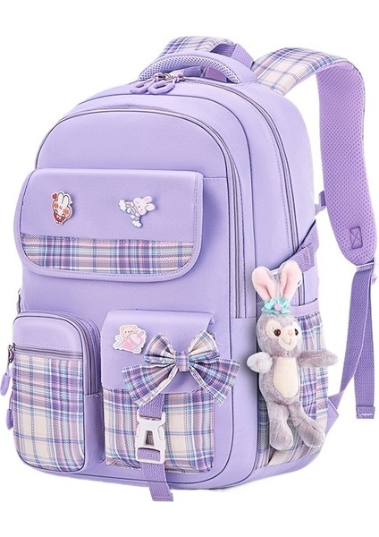 Yeni Ilkokul Öğrencisi Okul Çantası Prenses Kadın Yay Yükü Azaltıcı Omurga Koruması Su Geçirmez Çocuk Sırt Çantası 1-6. Sınıflar Için (Yurt Dışından)