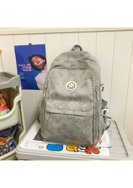 Büyük Kapasiteli Hafif Sırt Çantası Öğrenci Basit Lise Genç Sırt Çantası (Yurt Dışından)