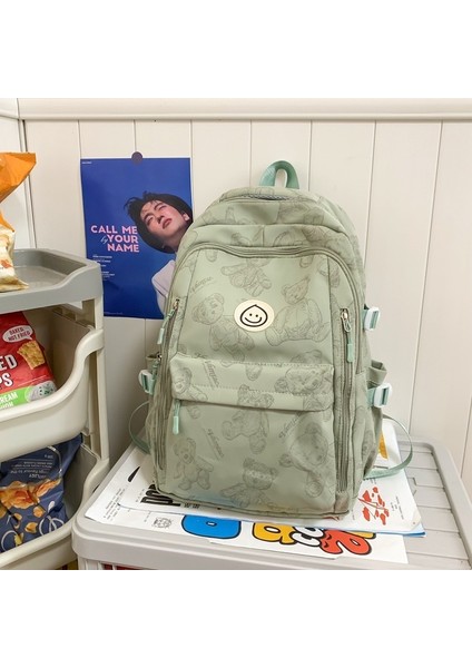 Büyük Kapasiteli Hafif Sırt Çantası Öğrenci Basit Lise Genç Sırt Çantası (Yurt Dışından)