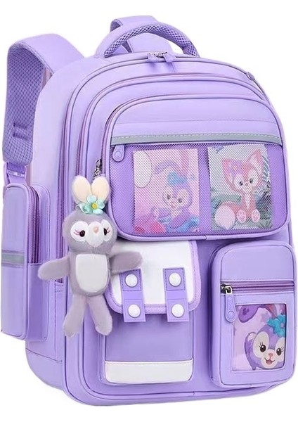 Erkek ve Kız Çocukları Için Ilkokul Okul Çantaları 1-3-6. Sınıf Çocuk Okul Çantaları Ingiliz Tarzı Sırt Çantaları (Yurt Dışından)