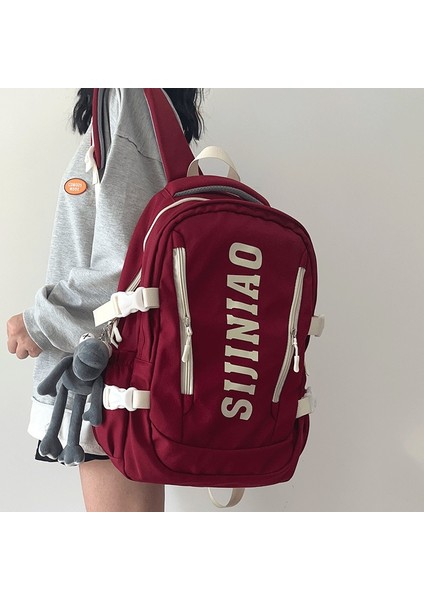 Kadın Üniversite Öğrencisi Amerikan Kampüs Lise Ortaokul Öğrencisi Seyahat Çantası (Yurt Dışından)