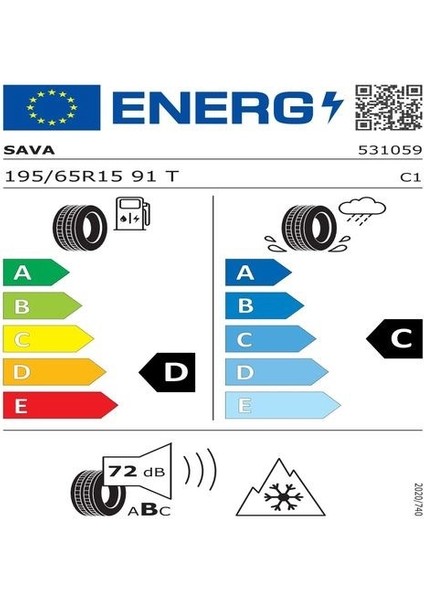 195/65 R15 91T Eskimo S3+ Oto Kış Lastiği ( Üretim Yılı: 2024 )