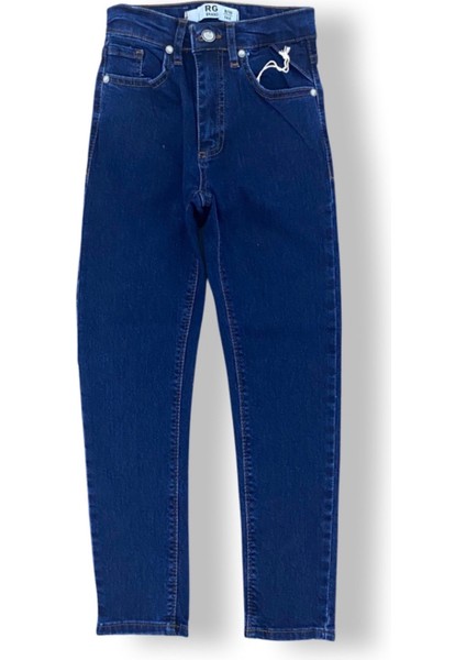 Çocuk Unisex Koyu Mavi Jean