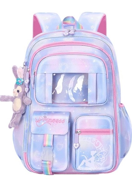 Ilkokul Çantası Gökkuşağı Çantası Omurga Koruma Karikatür Çocuk Sırt Çantası (Yurt Dışından)