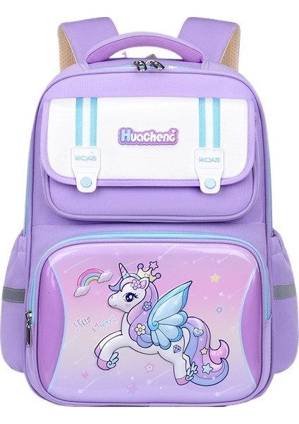 Ilkokul Öğrencileri Için Karikatür Okul Çantası 1-3-6 Sınıf Erkek ve Kız Büyük Kapasiteli Dekompresyon Omurga Koruma Sırt Çantası (Yurt Dışından)