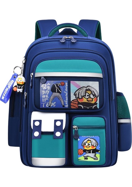 Ilkokul Öğrencisi Okul Çantası, 1, 3 Ila 6. Sınıflardaki Ortaokul Erkek ve Kız Çocukları Için Üç Katmanlı Büyük Kapasiteli Sırt Çantası (Yurt Dışından)