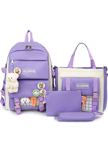 Ortaokul Kızları Için Okul Çantası, Kore Tarzı Sevimli Harajuku Ilkokul Öğrencisi Sırt Çantası (Yurt Dışından)