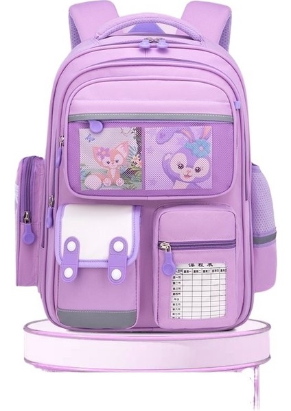 Yeni Ilkokul Öğrencisi Okul Çantası Kız Hafif Yük Azaltıcı Omurga Koruyucu Oxford Kumaş Büyük Kapasiteli Çocuk Sırt Çantası (Yurt Dışından)