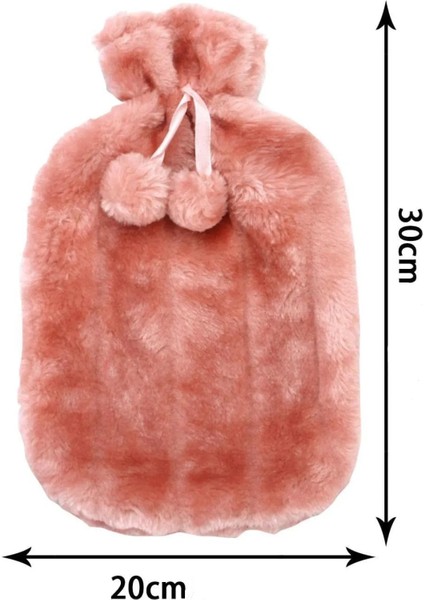 2 Litre Ponponlu Yumuşak Peluş Sıcak Su Torbası Pembe indirimleri