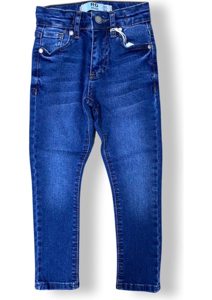 Unisex Çocuk Mavi Kot Pantolon
