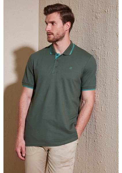 % 100 Pamuk Düğmeli Slim Fit Polo Yaka T Shirt Erkek Polo Yaka T Shirt 5902118