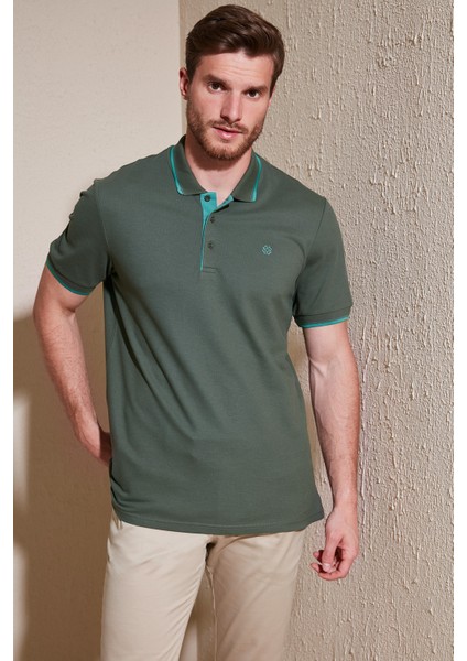 % 100 Pamuk Düğmeli Slim Fit Polo Yaka T Shirt Erkek Polo Yaka T Shirt 5902118