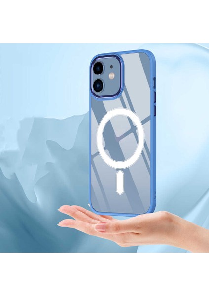 Apple iPhone 11 Kılıf Wireless Şarj Özellikli Zore Krom Magsafe Silikon Kapak