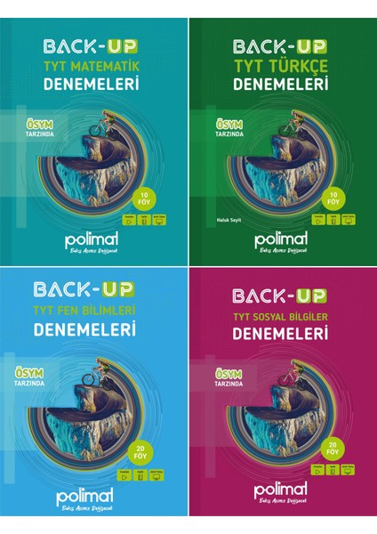 2025 Tyt Türkçe + Matematik + Sosyal + Fen Back-Up Denemeleri Seti 4 Kitap