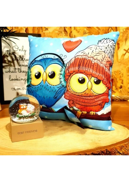 Best Friends Özel Kar Küresi ve Yastık Arkadaşa Hediye