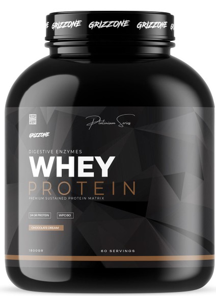 Grizzy Pro Whey Protein 1800 Gr 60 Servis Çıkolata Aromalı