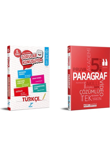 2025 5. Sınıf Türkçe + Paragraf Sorular Konuşuyor Seti 2 Kitap Güncel Müfredat