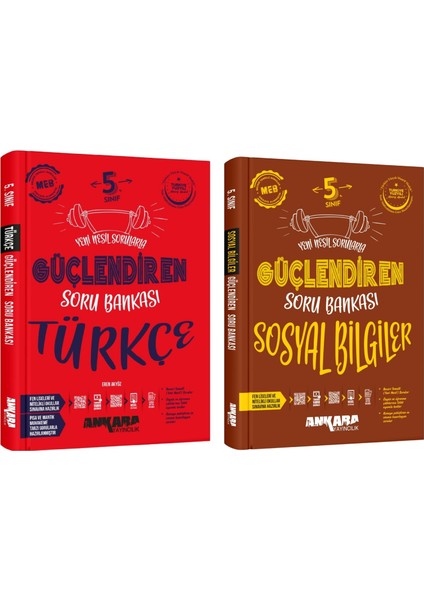 2025 5. Sınıf Türkçe + Sosyal Bilgiler Güçlendiren Soru Bankası Seti 2 Kitap Güncel Müfredat