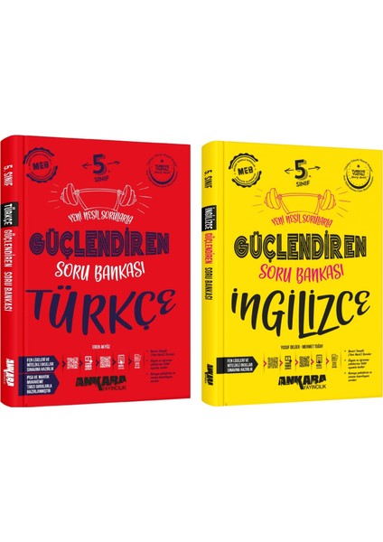 2025 5. Sınıf Türkçe + Ingilizce Güçlendiren Soru Bankası Seti 2 Kitap Güncel Müfredat