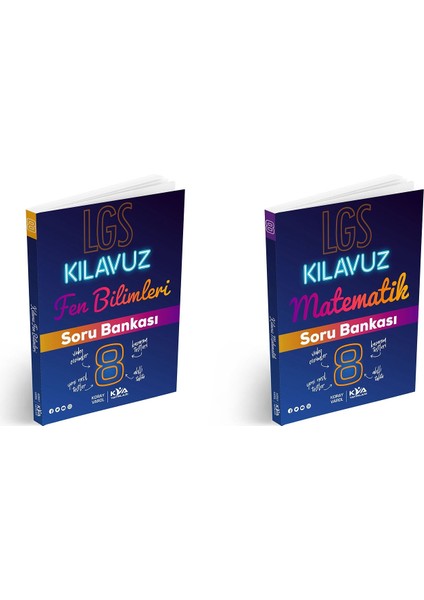 2025 8. Sınıf Matematik + Fen Bilimleri Kılavuz Soru Bankası Seti 2 Kitap