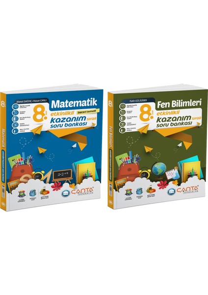 2025 8. Sınıf Lgs Matematik + Fen Bilimleri Etkinlikli Kazanım Soru Seti 2 Kitap