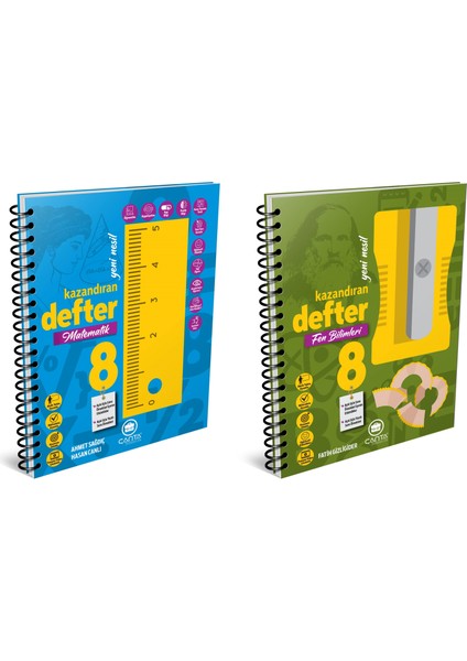 2025 8. Sınıf Lgs Matematik + Fen Bilimleri Kazandıran Defter Seti 2 Kitap