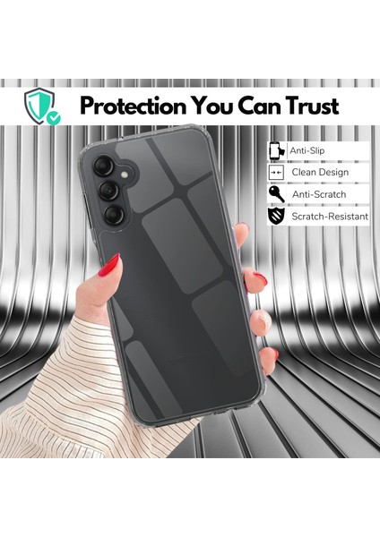 Samsung Galaxy A14 Şeffaf Silikon Kılıf + Cam Ekran Koruyucu Seti (1 CAM 1 KILIF) fiyatları