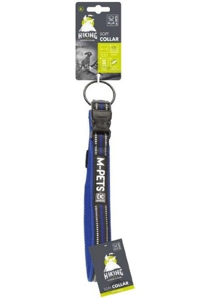 Hiking Soft Electric Blue Xl Kilit Mekanizmalı, Reflektörlü Boyun Tasması (Boyun 65 - 75 Cm)