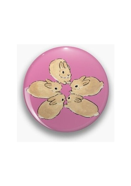 Major Selection 5 Tavşan Vintage Y2K Temalı Rozet