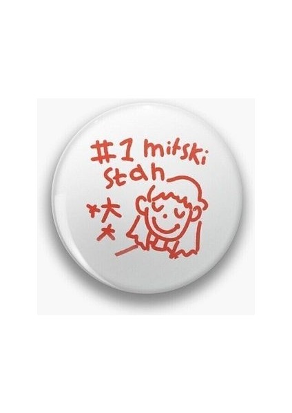 Major Selection #1 Mitski Stan Yazılı Y2K Grunge Stil Rozet