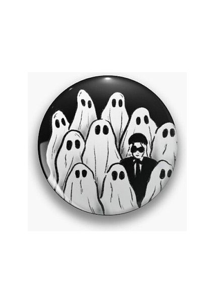 Major Selection Ghosts Hayaletler Temalı Y2K Dark Rozet Caminhorozet