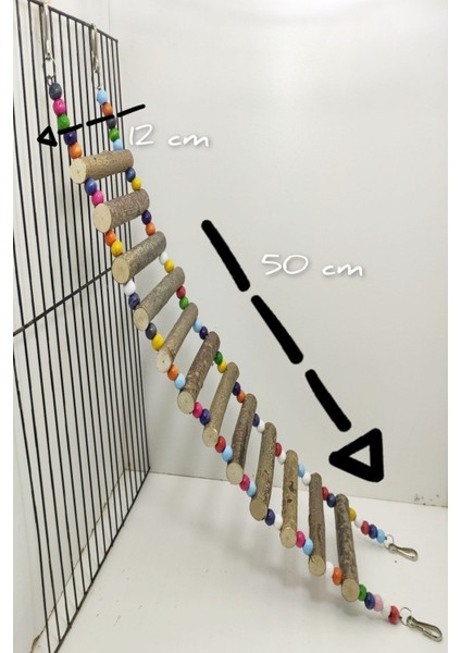 Jako Papağan Oyuncak Doğal Ahşap Merdiven 50 cm