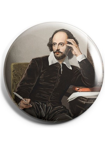 William Shakespeare Iğneli Çanta Rozeti