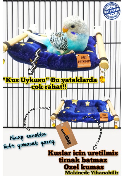 Ozzi Petshop Kuş Yastığı, Muhabbet Kuşu Uyku Yatağı,yumuşak Uyku Tüneği !