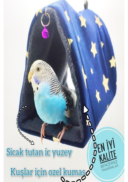 Ozzi Petshop Kuş Oyuncagi Sicak Uyku ve Dinlenme Cadiri Supriz Hediye