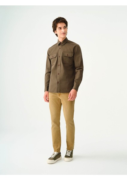 Erkek Gömlek Koyu Haki LF2037426 fiyatları