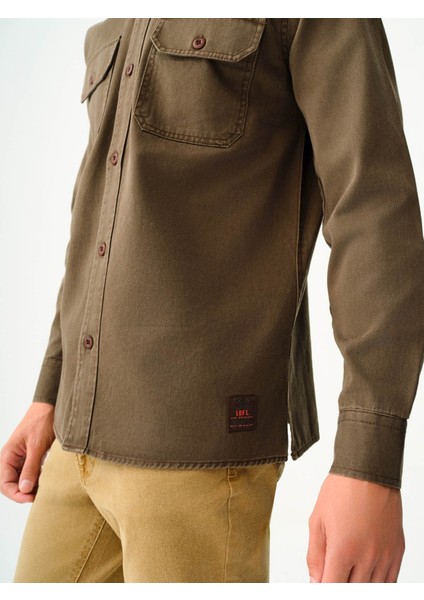 Erkek Gömlek Koyu Haki LF2037426 indirimleri