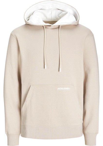 Erkek Sweatshirt Bej 12256534 Jjelegacy Sweat Hood Noos
