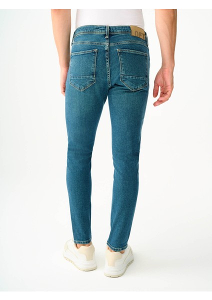 Erkek Jean Pantolon Petrol LF2037021 Justin Skinny