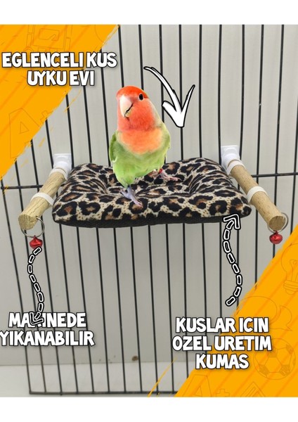 Ozzi Petshop Sevda Papaganı Için Özel Kadife Sıcak Kumaş Kuş Yatağı + Hediye