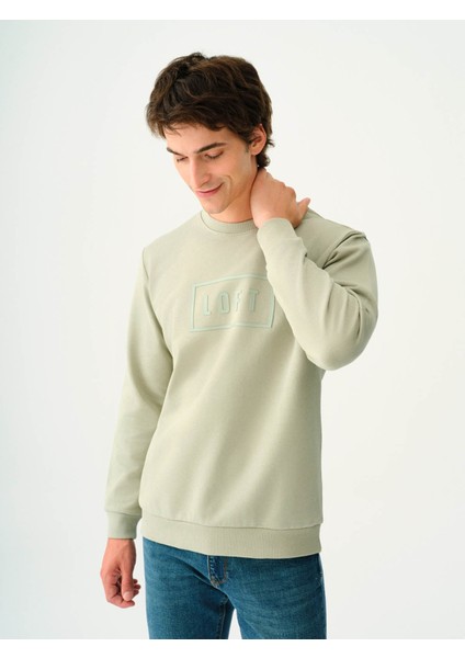 Erkek Sweatshirt Açık Yeşil LF2037097