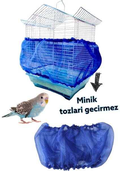 Ozzi Petshop Muhabbet Kuşu + Forpus+Cennet Papagani Icin Oyuncak ve Kafes Kumas Kafes Tulu Seti