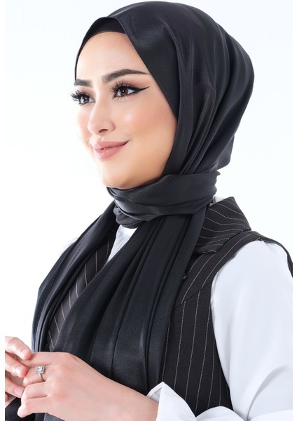 SİYAH Harem Scarf Kristal Saten Şal fiyatları