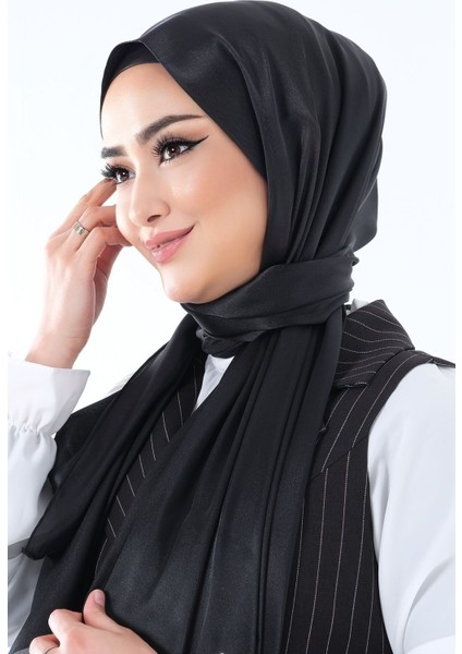 SİYAH Harem Scarf Kristal Saten Şal fırsatları